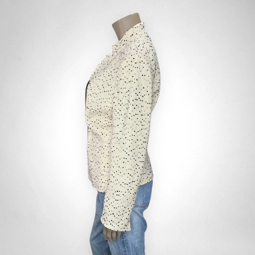 Vintage ALBERT NIPON Speckled Black‎ and White Blazer 12